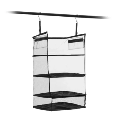 Immagine di InnovaGoods® Scaffale pieghevole organizer portatile per bagagli SleekBag, organizza i in modo comodo e pratico, con design scomparti, ideale viaggi.