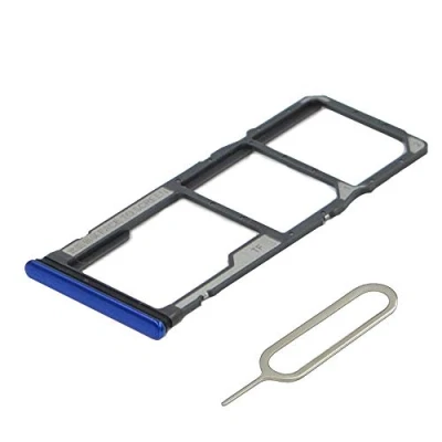 Immagine di MMOBIEL Doppio Vassoio Carta Sim Compatibile con Xiaomi Redmi Note 8 2019 Porta Scheda Inclusa Guarnizione di Gomma e Pin Blu