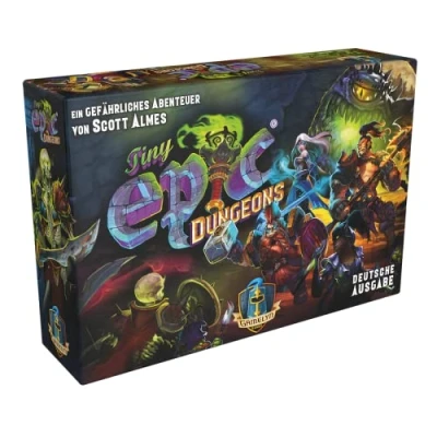 Immagine di Asmodee Gamelyn Games, Tiny Epic: Dungeons, gioco di base, famiglia, Dungeon Crawler, 1 4 giocatori, dai 12+ anni, 30+ minuti, tedesco