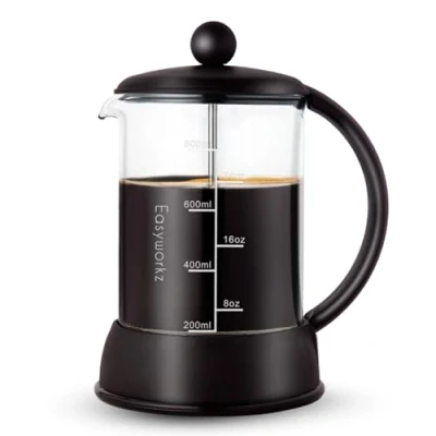 Immagine di Easyworkz Eclipse Caffettiera francese con vetro borosilicato resistente al calore, 800 ml