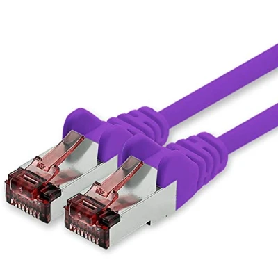 Immagine di Cavo di Rete Cat6 15m Viola 1 x Patch LAN Cat 6 Sftp Pimf Lszh Rame 1000 Mbit s