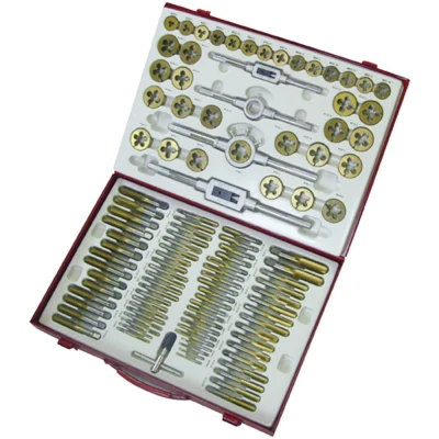Immagine di Holzmann Maschinen H070300003 KIT maschi e filiere 101 parti HSS metrica M2, M3, M4, M5, M6, M7, M8, M9, M10, M11, M12, M14, M16, M18
