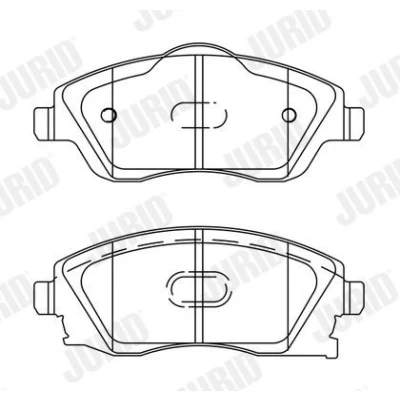 Immagine di JURID 573011J Kit pastiglie freno con segnalatore acustico usura accessori OPEL: Corsa C Hatchback, Meriva A, Combo Van / Station Wagon