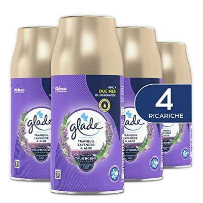 Immagine di Glade Automatic Spray Ricarica, Profumatore per Ambienti, Fragranza Calm Lavender &amp; Jasmine, Formato Scorta da 4 Ricariche 269 ml