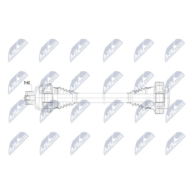 Immagine di NTY NPW AU 084 Albero motore / Semiasse Assale posteriore Dx 548mm 94mm Cambio manuale, Trasmissione automatica AUDI: A4 B8 Avant, A5 Coupe