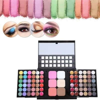 Immagine di Trousse Trucchi Donna, Ragazza, 78 Colore Palette di Ombretti per Trucco, Tutto in Uno Tavolozza Completo Valigetta con Ombretto, Gloss, Rossetti e Polveri Viso