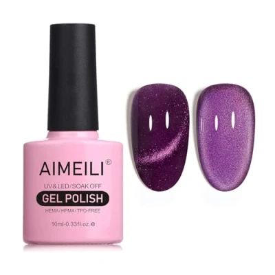Immagine di AIMEILI 10ML Cat Eye Nail Gel Polish Smalto per Unghie in UV LED Soak Off Manicure Colorati Smalti Semipermente Magnetico 736