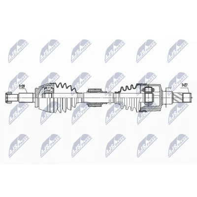Immagine di NTY NPW RE 176 Albero motore / Semiasse Assale anteriore Sx 672 88