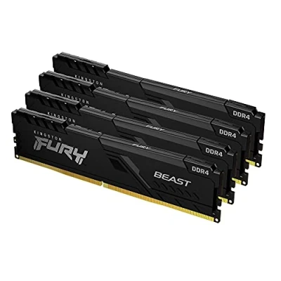 Immagine di Kingston FURY Beast Kit memoria PC DDR4 128 GB 4 x 32 3600 MHz 288pin DIMM CL18 KF436C18BBK4/128