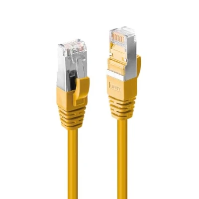 Immagine di LINDY 47868 RJ45 cavo di rete, patch CAT 6A S/FTP 10.00 m Giallo 1 pz.