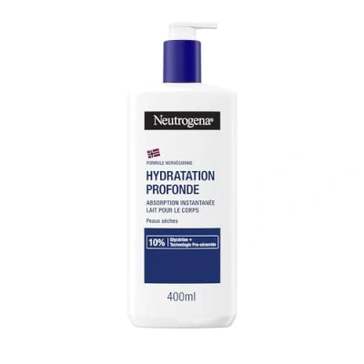 Immagine di Neutrogena Latte corpo Idratazione Profonda (flacone pompa da 400 ml) ad assorbimento rapido per pelli secche Cura del con glicerina al 10% e tecnologia pro ceramide