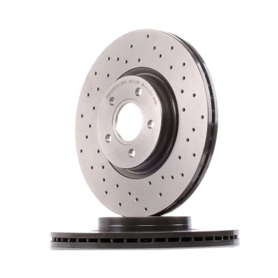 Immagine di BREMBO XTRA LINE 09.A728.1X Disco freno 320 25 5 perforato/ventilazione interna rivestito ad alto tenore di carbonio VOLVO: V40 Hatchback, V50