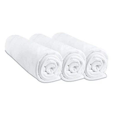Immagine di Easy Dort Set di 3 lenzuola in cotone, 40 x 80 cm, allungabile a 90 per culla, navicella, colore: bianco