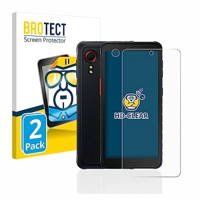 Immagine di brotect Pellicola Protettiva per Samsung Galaxy XCover 5 (Fronte+Fotocamera) Protezione Schermo (2 Pezzi) [Trasparente, Anti Impronte]