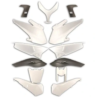 Immagine di One by Camamoto Kit Set Carene Complete plastiche Compatibile con (cod 77380010 in ABS 13 Pezzi Colore Bianco Lucido Yamaha t Max 500 Anno 2008 2009 2010 2011)