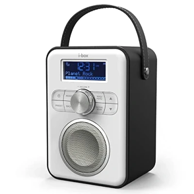 Immagine di radio DAB portatile, DAB/DAB Plus, FM, altoparlante Bluetooth digitale con ricarica USB per 10 ore di riproduzione, altoparlanti stereo Bluetooth, ricaricabile