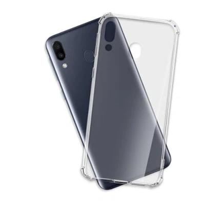 Immagine di mtb more energy® Custodia Crystal Armor per Samsung Galaxy M20 (SM M205, 6.3&#039;&#039;) Hard PC Back &amp; Soft Silikon Bumper Angoli rinforzati Trasparente TPU Case Cover