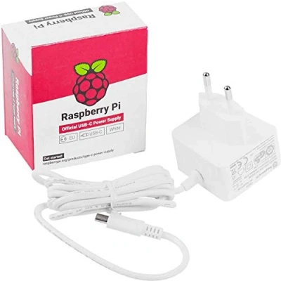 Immagine di Raspberry Pi 4 USB C Power Supply spina UE (bianco)
