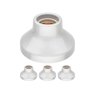 Immagine di ledscom.de 4 pezzi plafoniera/porta lampada ELEKTRA, porcellana, bianco lucido, 1x E27 max. 300W
