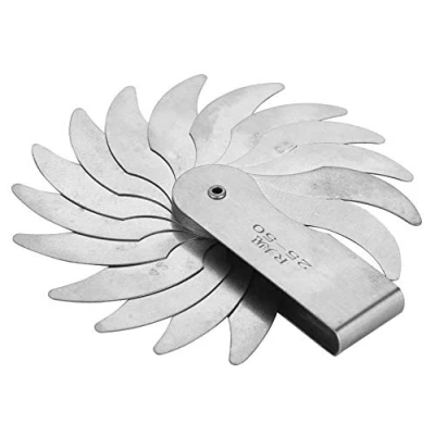 Immagine di Indicatore di raggio, Strumento misura convesso interno concavo esterno in acciaio inossidabile con filetto raggio(R25 50MM)