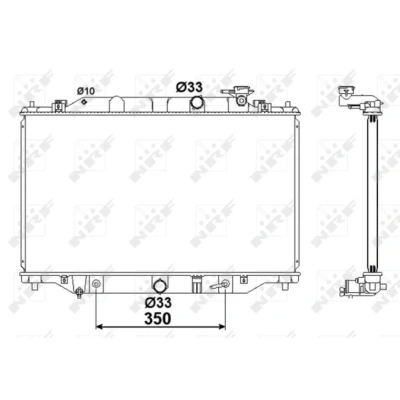 Immagine di NRF 58417 Radiatore motore Alluminio 726 425 26 Alette di raffreddamento saldate MAZDA: CX 5 I