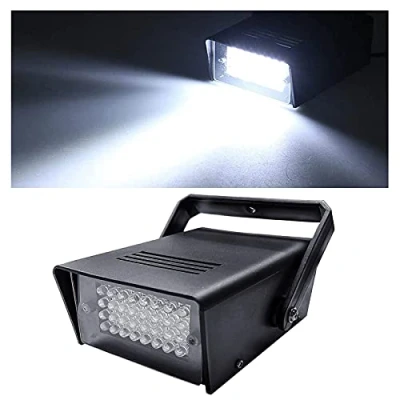 Immagine di Luci Stroboscopiche Discoteca,32 Led Strobo Discoteca Mini Strobe Lampada Lampeggianti Bianche Super Luminose, per Bar, Matrimoni, Feste