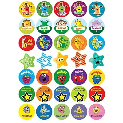 Immagine di SuperStickers Scratch &#039;n&#039; Sniff Adesivi con ricompensa puzzolente, confezione da 350 pezzi, più messaggi, immagini e odori.