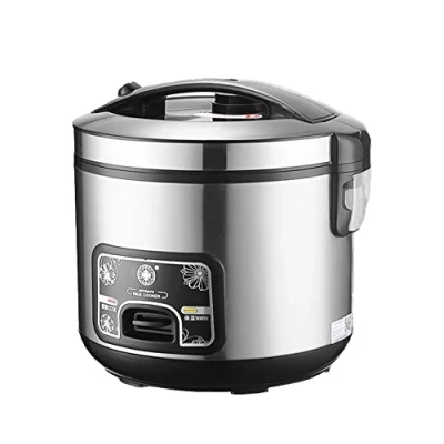 Immagine di ZHANGMIN Cuociriso Piccola, Pentola Interna Antiaderente in Acciaio Inossidabile 304, 2/3/4/5L con Funzione Cook/Warm, Misurino (Color : 5L)