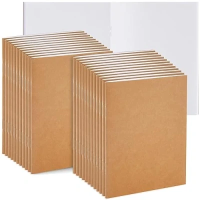 Immagine di Confezione da 24 quaderni in carta kraft per viaggiatori e bambini (A6, 11 x 14 cm)