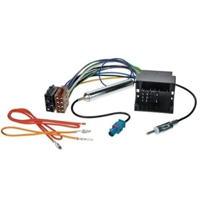 Immagine di Audioproject A413 Set di adattatori per autoradio da Quadlock a ISO + adattatore antenna Fakra DIN compatibile con Opel Agila Corsa Astra dal 2003 Phantom Feed Cavo Plug