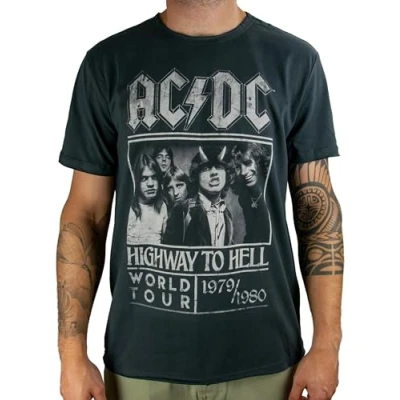 Immagine di AC/DC Amplified Collection Highway To Hell Poster Uomo T Shirt Carbone S 100% Cotone Regular