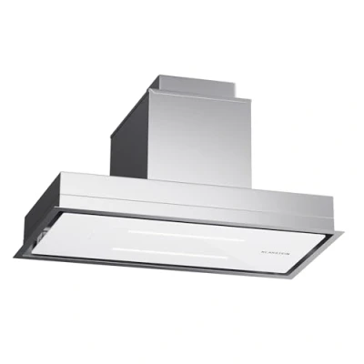 Immagine di Klarstein Cappa aspirante con filtro d’alluminio lavabile in lavastoviglie, silenziosa a scarico, 410 m3/ora di flusso d’aria, efficienti cappe parete LED &amp; controlli touch