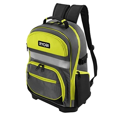 Immagine di RYOBI Zaino (32 x 47 16,5 cm) Capacità: 20 kg Materiale della borsa: poliestere 600 denari delle tasche: 1680 Base rinforzata e impermeabile RSSBP1