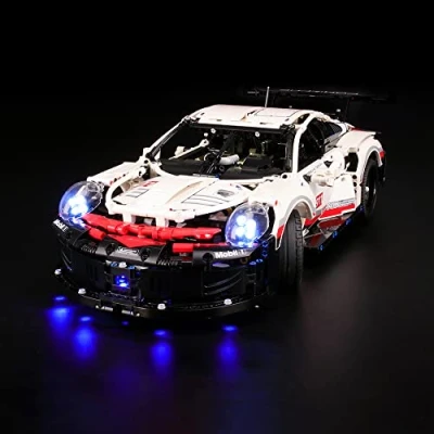 Immagine di GEAMENT Set di Luci LED Compatibile Con Porsche 911 RSR Modello da Costruire Kit Illuminazione per Technic 42096 (Modello mattoncini non incluso)