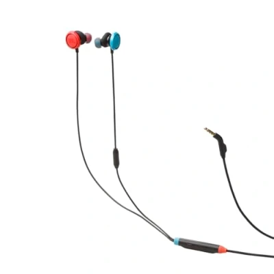 Immagine di JBL Quantum 50N, Cuffie da Gaming In Ear con Filo, QuantumSOUND Signature, Microfono Voice Focus, Cursore Volume e Opzione Mute, Compatibilità Multi Platform, Tecnologia Twistlock, Blu Rosso