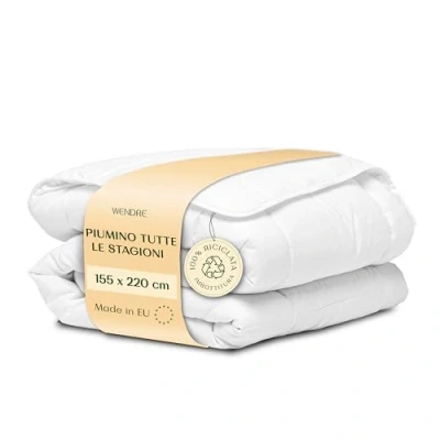 Immagine di Wendre Piumino Soft Touch 155x220 cm Piumone in Microfibra Ipoallergenica 300g/m2 Lavabile Lavatrice Resistente agli Acari