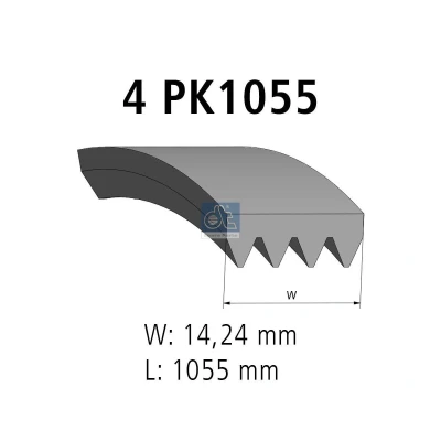 Immagine di DT Spare Parts 7.54859 Cinghia Poly V 1055 4