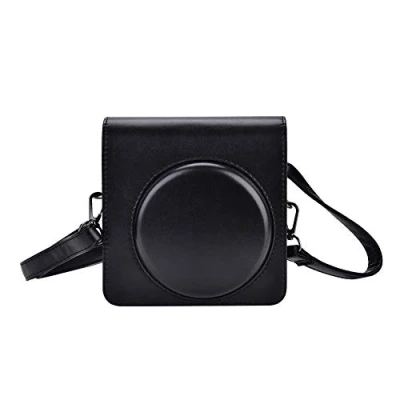 Immagine di EBTOOLS Custodia square sq6 con portafoto adatto per Elerose Vintage protettiva Morbida in pelle PU Tracolla Fotocamera SQ6(nero)