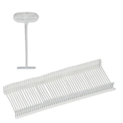Immagine di Pokornys 1.000 fili (25mm) per pistole etichettatrici standard Spilline in plastica trasparente l&#039;etichettatura di abiti e altri tessuti Adatte etichette cartoncino a foro