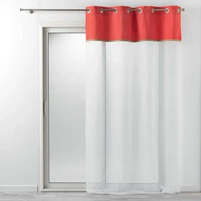 Immagine di DOUCEUR D&#039;INTERIEUR Pannello con Occhielli, Cotone, Arancione, 140 x 280 cm