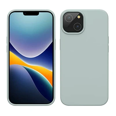 Immagine di kwmobile Cover per Apple iPhone 14 Custodia Back Case Caricatore Wireless Antiurto e Flessibile in Silicone TPU menta freddo