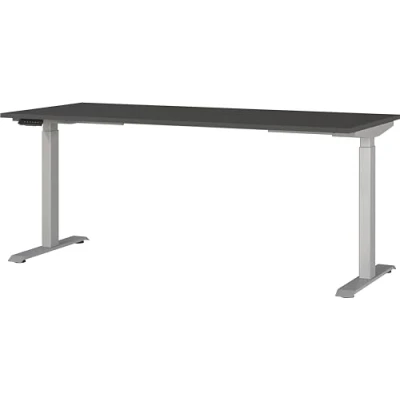 Immagine di Germania Scrivania 7909 640, in grafite/argento, regolabile altezza, 180 x 120 80 cm (LxAxP)