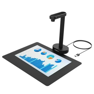 Immagine di VIISAN Scanner documenti, 16 MP, USB, portatile, dimensione di registrazione A4, Deskewing, scansione documenti multipagina, OCR &amp; TTS Tech, funziona con Windows MacOS
