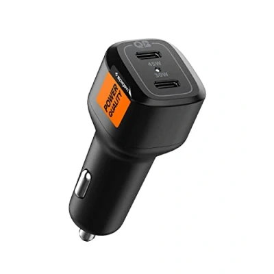 Immagine di Spigen Pc2200 Arcstation Caricatore Da Auto A 2 Porte Pd75w Nero, Adattatore per auto, Nero