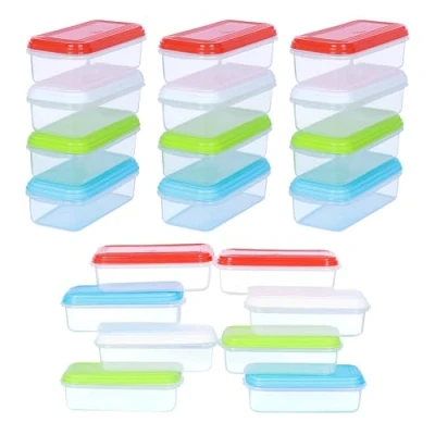Immagine di ARSUK Set di contenitori per alimenti 16 x 250 ml, ermetici plastica riutilizzabili con coperchi impilabili microonde freezer lavastoviglie lunch box