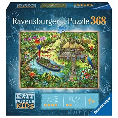 Immagine di Ravensburger Spieleverlag Die Dschungelexpedition 368 Teile EXIT Puzzle per bambini 12924 La spedizione della giungla, pezzi, Colore argento