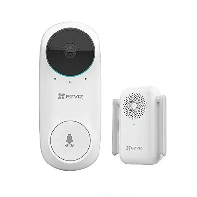 Immagine di EZVIZ Kit DB2C, campanello video a batteria intelligente con rilevamento umano AI, audio 2 vie, supporta scheda MicroSD