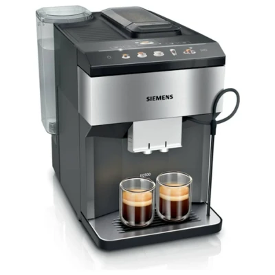 Immagine di Siemens Macchina da caffè automatica EQ500 classic connect, fino a 18 specialità, app HomeConnect, 2 tazze contemporaneamente, con filtro acqua BRITA, acciaio inox/Real Black