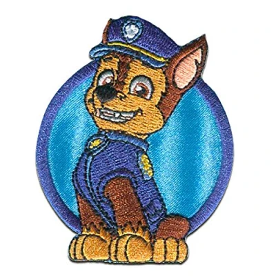 Immagine di Toppe termoadesive Squadra dei Cuccioli &#039;Chase 1&#039; blu 7x6cm Patch Toppa ricamate Applicazioni Ricamata da cucire adesive