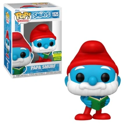 Immagine di Funko Pop! TV: Smurfs Papa Smurf No. 1525 Statuetta in vinile da collezione Idea Regalo Merce Ufficiale Summer Convention 2024 Limited Edition